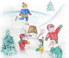 Рассказ «Хорошо зимой» детям
