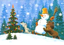 Сказка про новогоднюю елку и снеговика