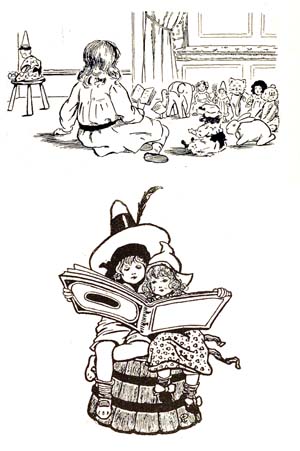 Дети читают книги. Раскраски