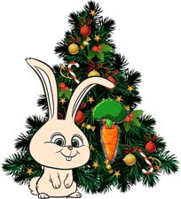Новогодняя сказка на ночь про зайчика с морковкой и елочку. Читать и слушать