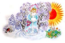 Раскраска по сказке "Снегурочка"